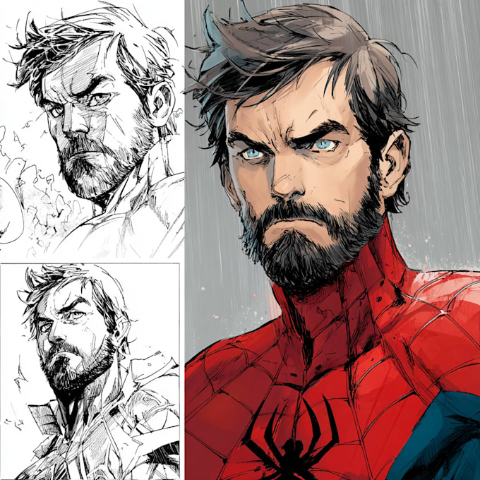 make marvel style comic book superhero character