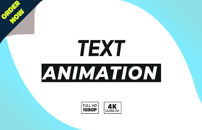 do any text animation or titles for you