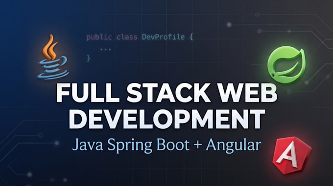 build fullstack web apps with java spring boot and angular