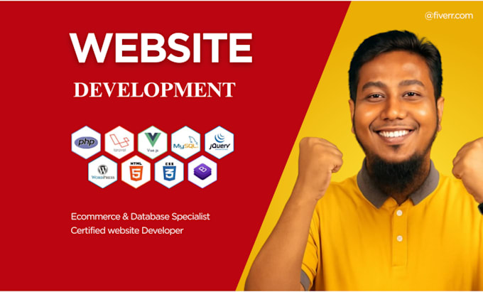 do website development as full stack web developer, PHP laravel HTML CSS js