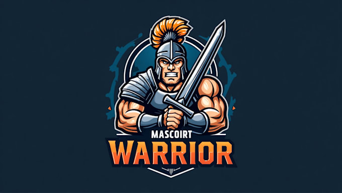 do awesome warrior logo with t shirt concept in two days