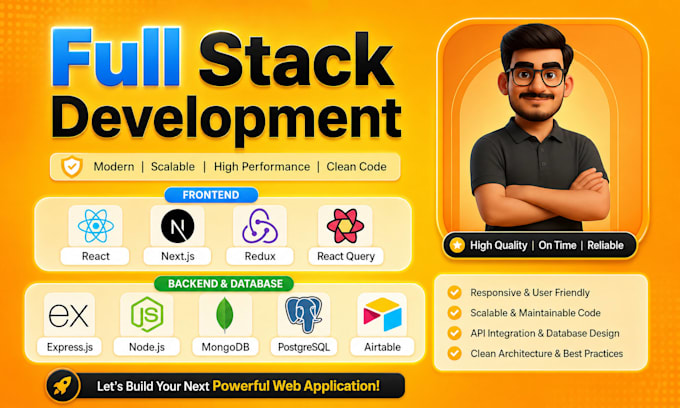 develop a custom mern stack web application and full stack solution