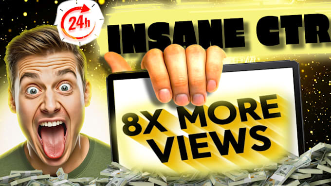 design eye catching ultra detailed yt thumbnails