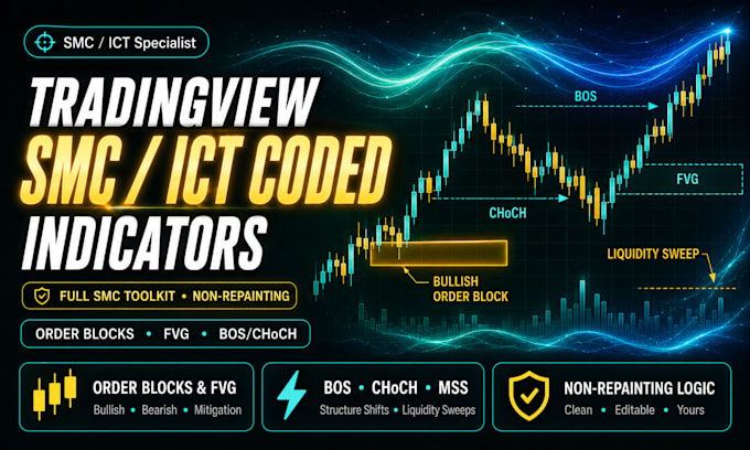 code your ict smc order block and fvg tradingview indicator
