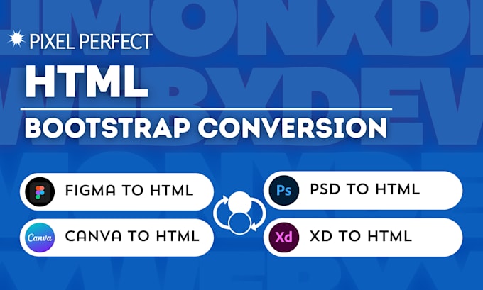 Convert figma, xd, canva, psd to responsive html with bootstrap or ...