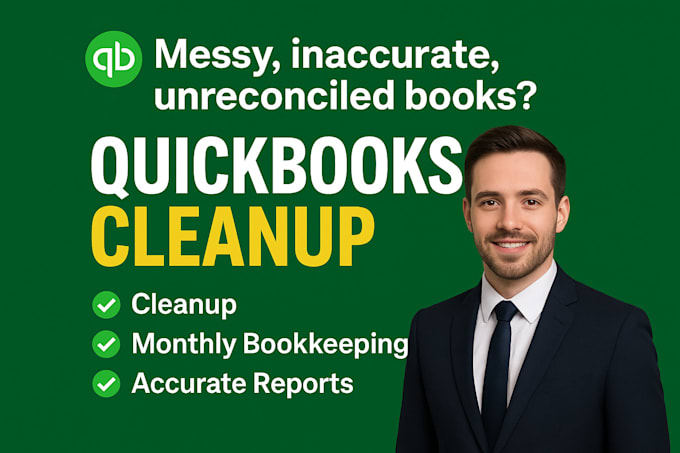 do quickbooks online cleanup and monthly bookkeeping