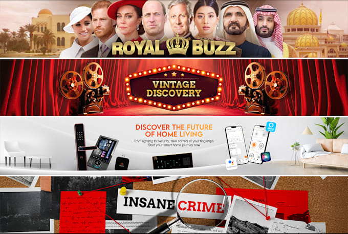 design custom and premium youtube banner