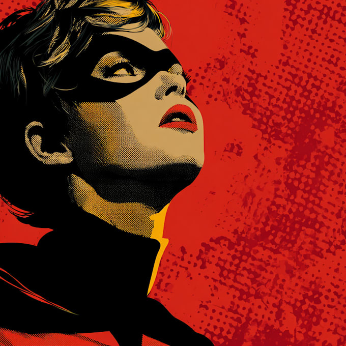draw a superhero pop art portrait