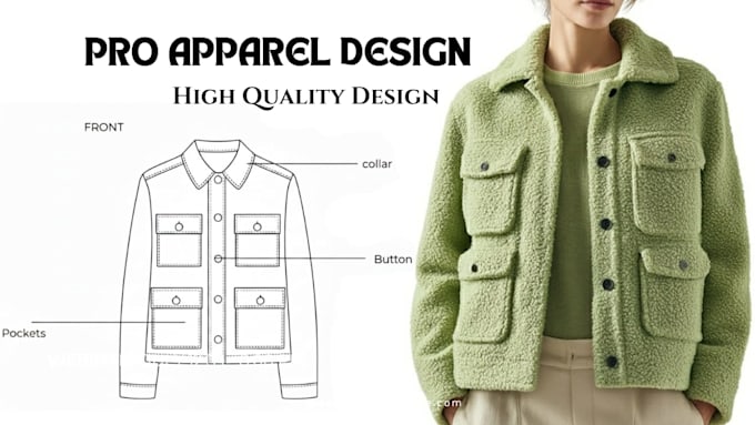 design professional clothing catalog, layout, and tech packs