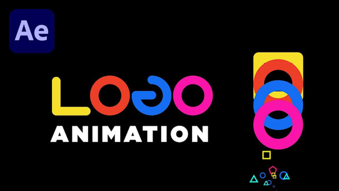 create professional minimal 2d logo animation with sound effects