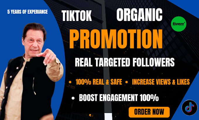 manage tiktok promotion and marketing for organic real followers growth