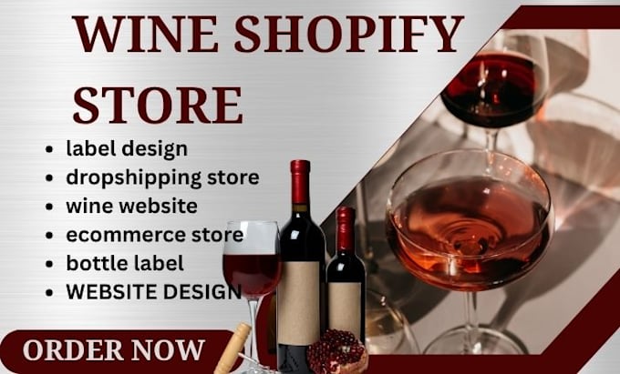 design wine shopify store website