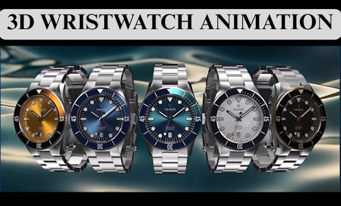do realistic 3d watch animation video, 3d wristwatch, 3d cgi watch model design