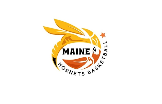 design maine hornet basketball logo