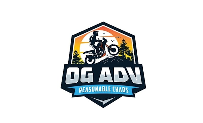 design particular modern adventure ride logo