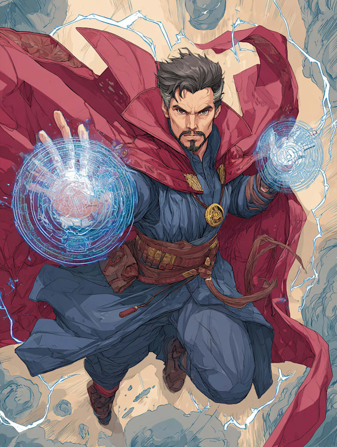 make marvel style comic book superhero character