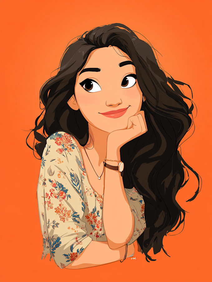 draw cartoon disney couple portrait