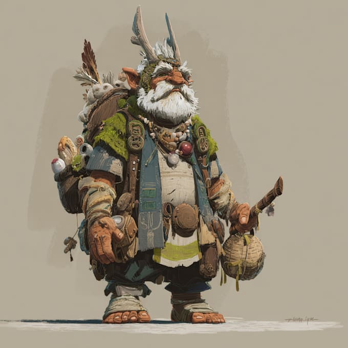 draw game character, original fantasy concept art