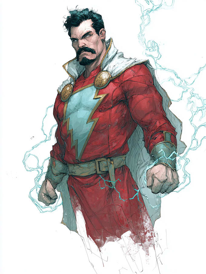 draw a fantasy character for comic book cover