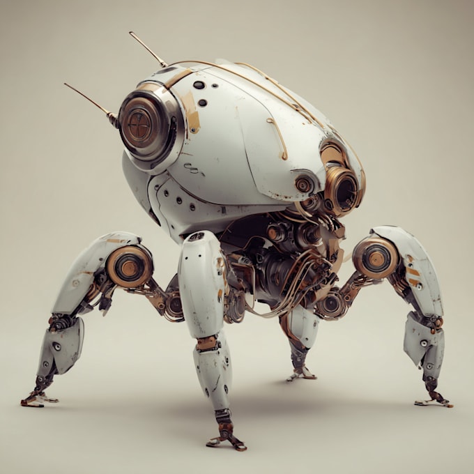 design 3d sci fi mech, robot and creature concept models