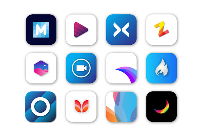 do modern mobile app logo or app icon design