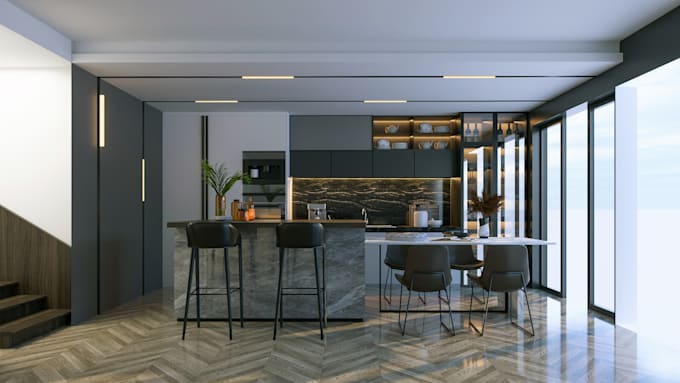 do architecture interior exterior 3d modeling render and cinematic animation