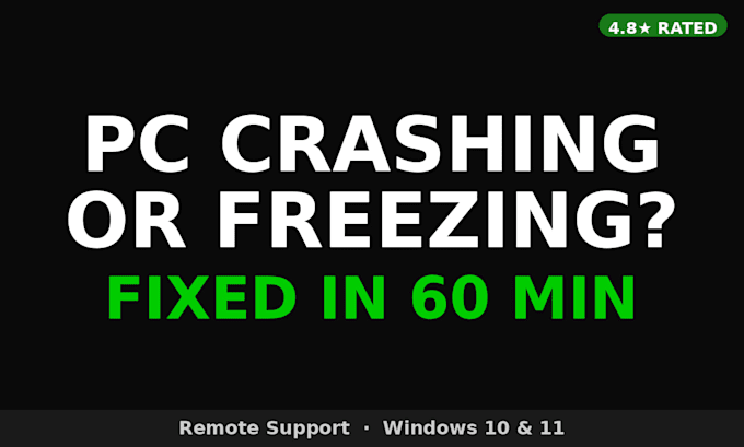 fix windows blue screen, freezing, crashes, and slow PC remotely