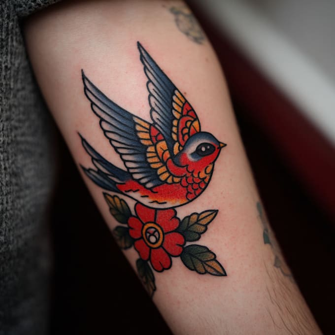 create a traditional or neo traditional tattoo design