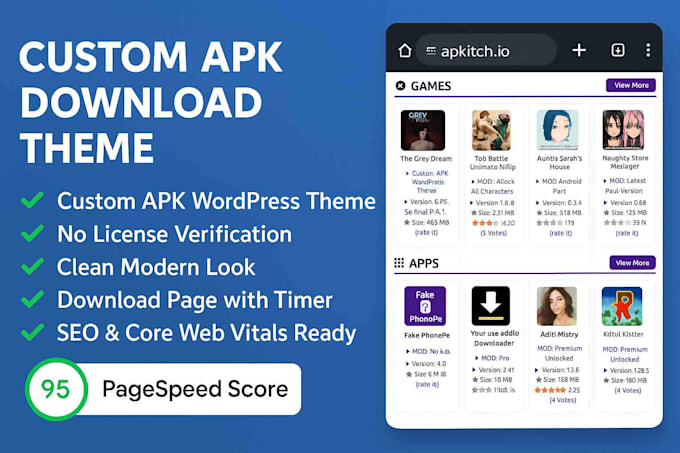 setup beautiful apk download wordpress theme