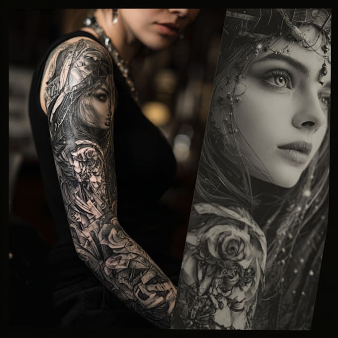 create stunning custom realism tattoo sleeves