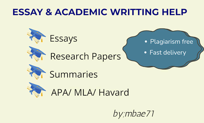 essays, research summaries, and academic editing