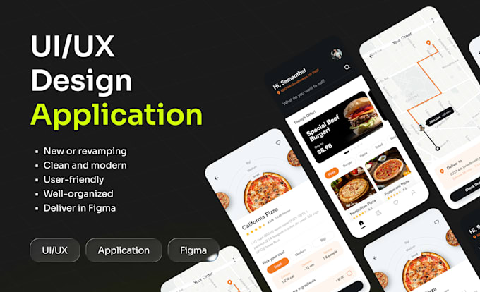 design user friendly UI UX application in figma