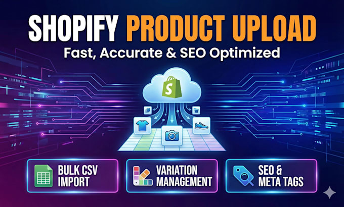 upload and manage your shopify products with SEO