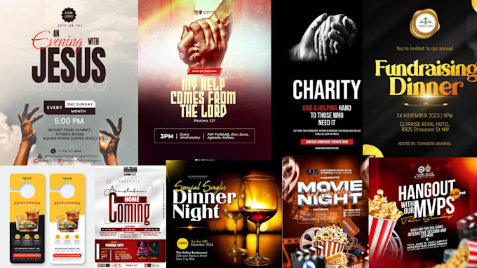 design stunning christian flyers, church flyers, banners, poster, business flyer