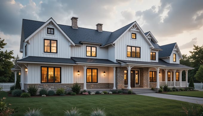design and visualize 3d exterior architectural facade renderings of your house