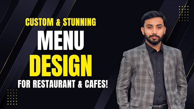 design a professional restaurant or cafe menu