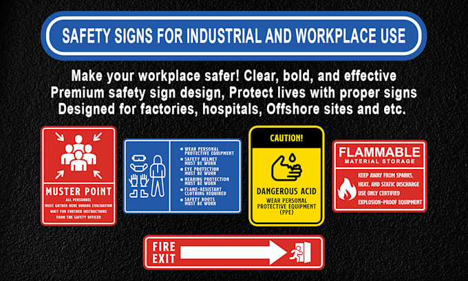 deliver professional safety sign design in 3 hours