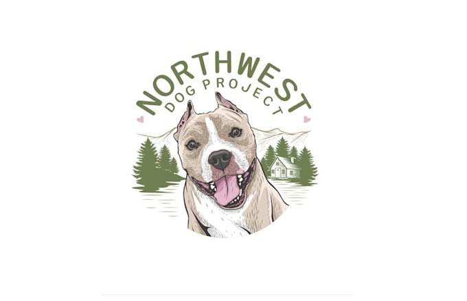 design paw inspired established dog rescue logo