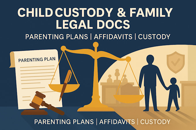 draft family law document, child custody, affidavits, parenting plan, litigation