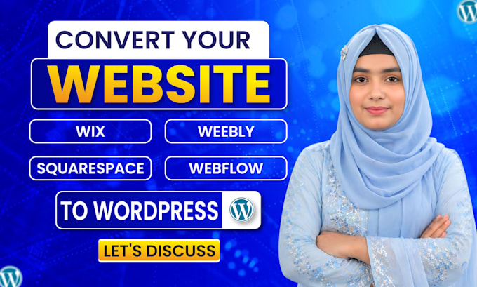 clone website from wix, weebly, squarespace, webflow to wordpress website