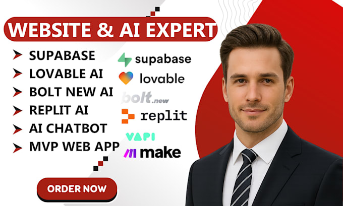 supabase glide lovable bolt replit n8n make com base44 ai saas chatbot agent mvp