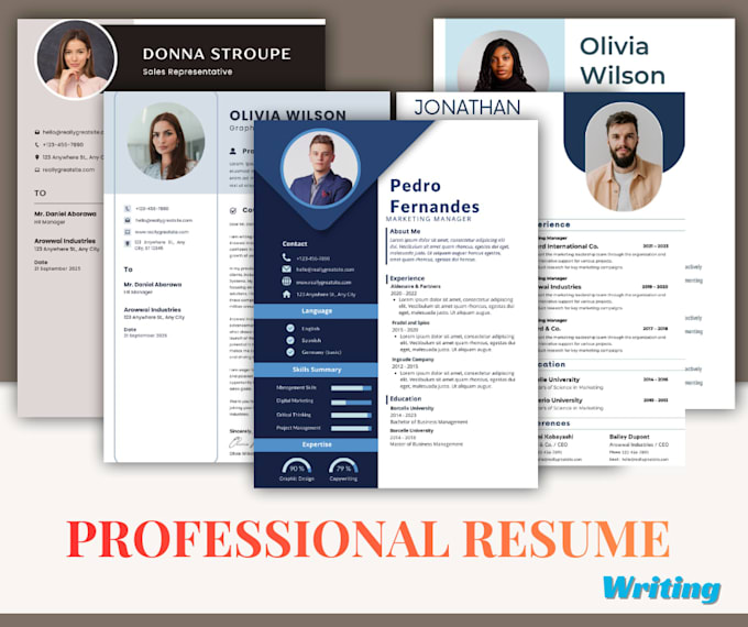 design a professional resume and cover letter
