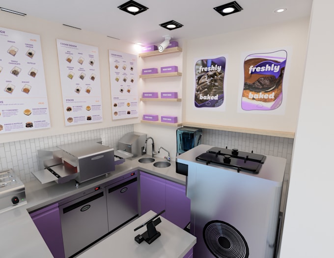 create 2d and 3d cafe designs