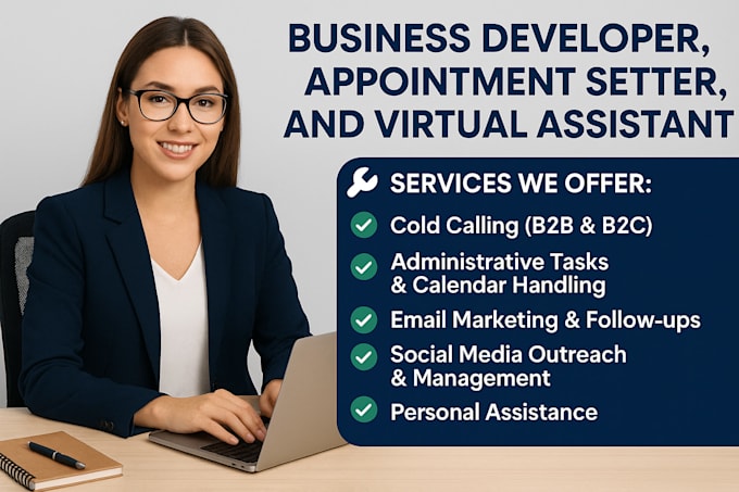 be your bd appointment setter, and VA for lead generation and client outreach