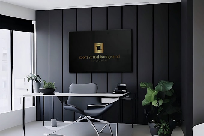 fully customized zoom virtual background with your logo