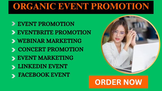 do event promotion, eventbrite, webinar promotion, show, concert, ticket sales