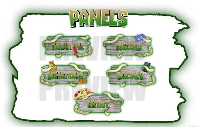 make custom twitch kick panels for your channel