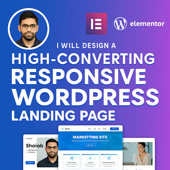 design a responsive wordpress landing page using elementor