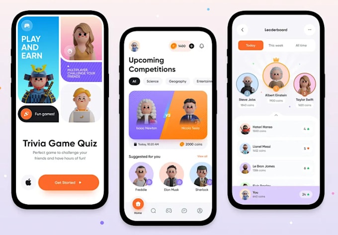 develop ai quiz app, educational app, trivia app, elearning app, course app