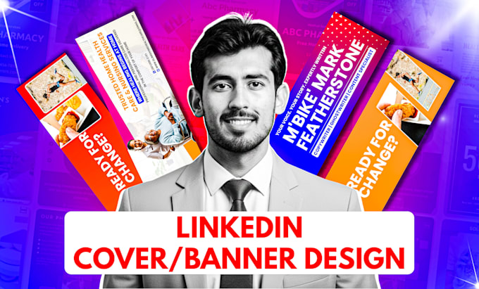 design creative linkedin header, cover banner for you